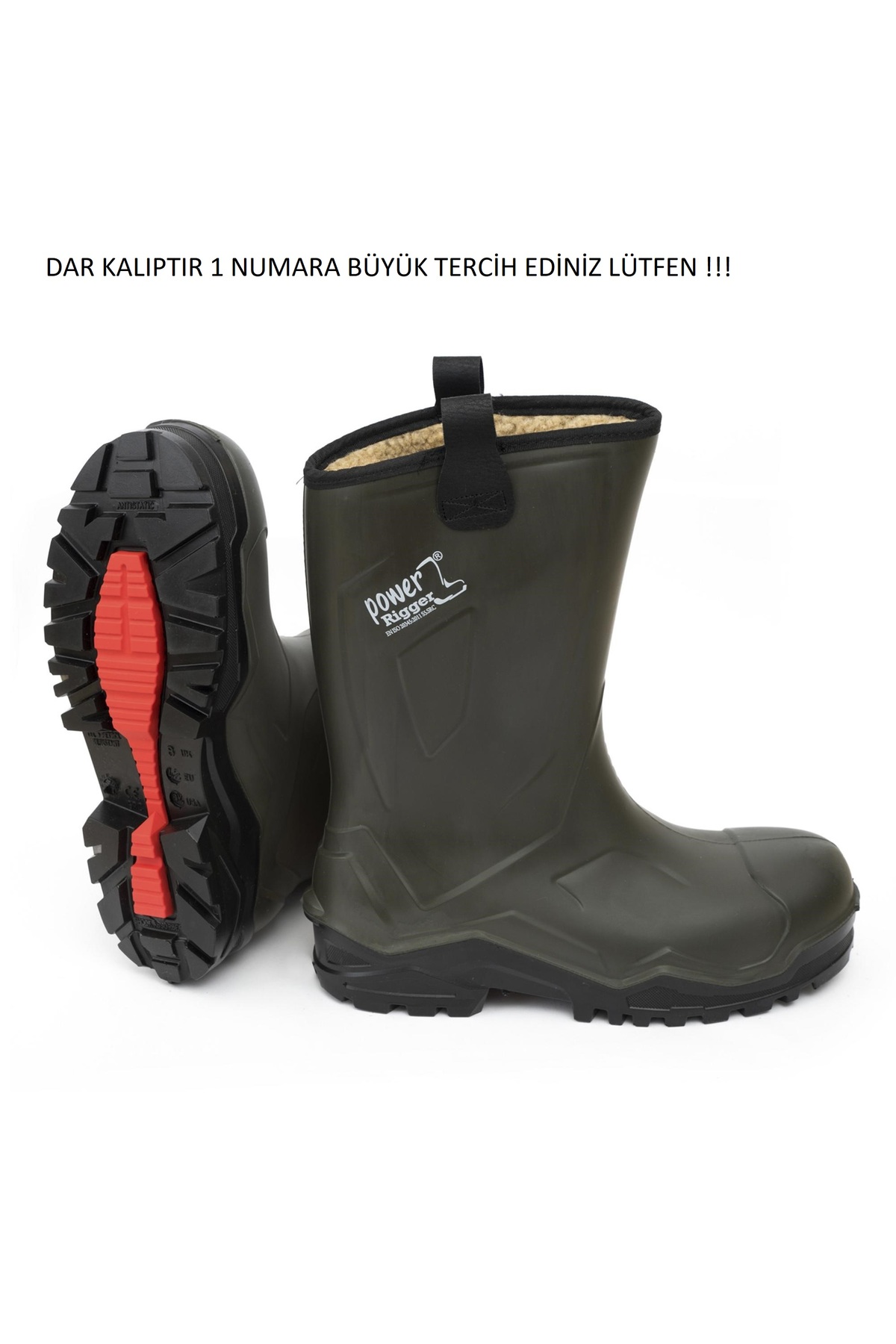 -50 DERECE SOĞUĞA DAYANIKLI Power Rigger O4 (KORUMASIZ) İÇİ KÜRKLÜ 1 NUMARA BÜYÜK TERCİH EDİNİZ