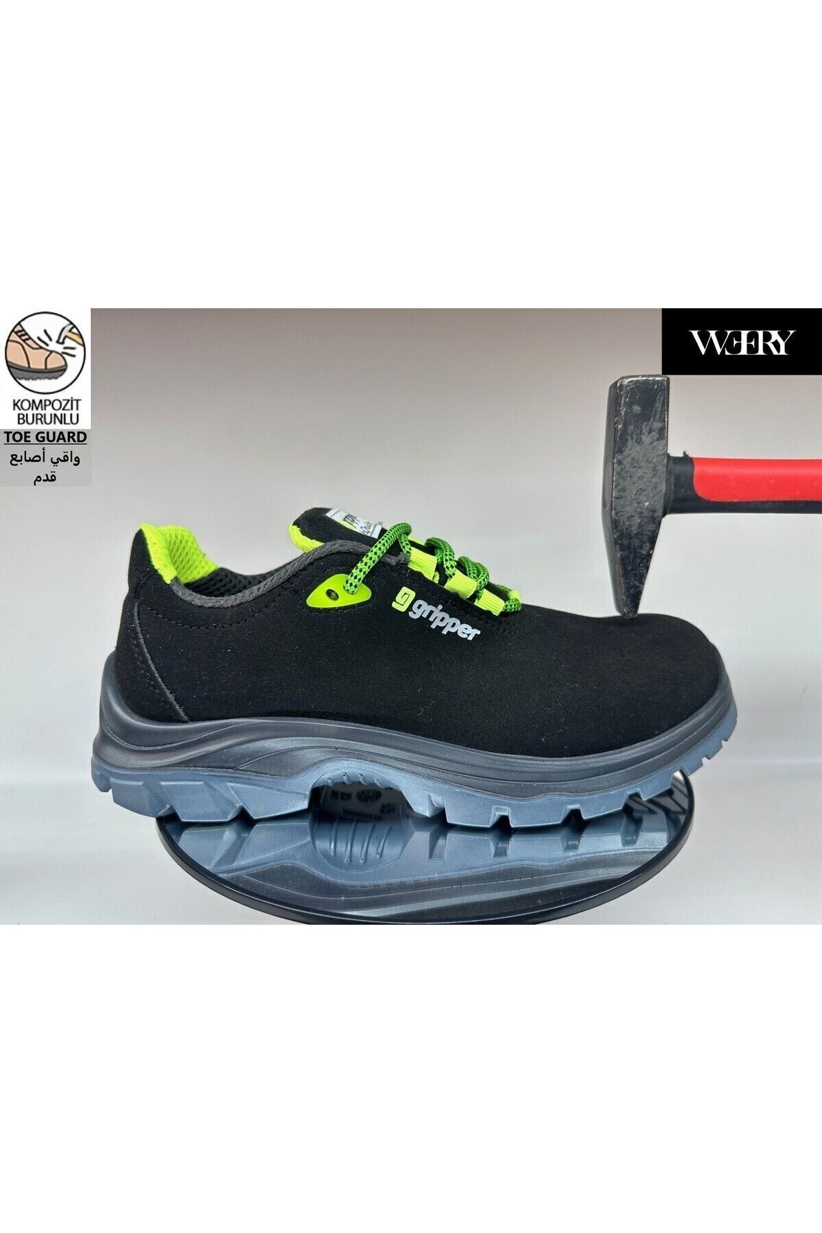 Mekap Gripper Gpr 153 S2 Microfiber Suya Karşı Dayanıklı 4 Mevsim Kompozit Burun Spor İş Ayakkabısı