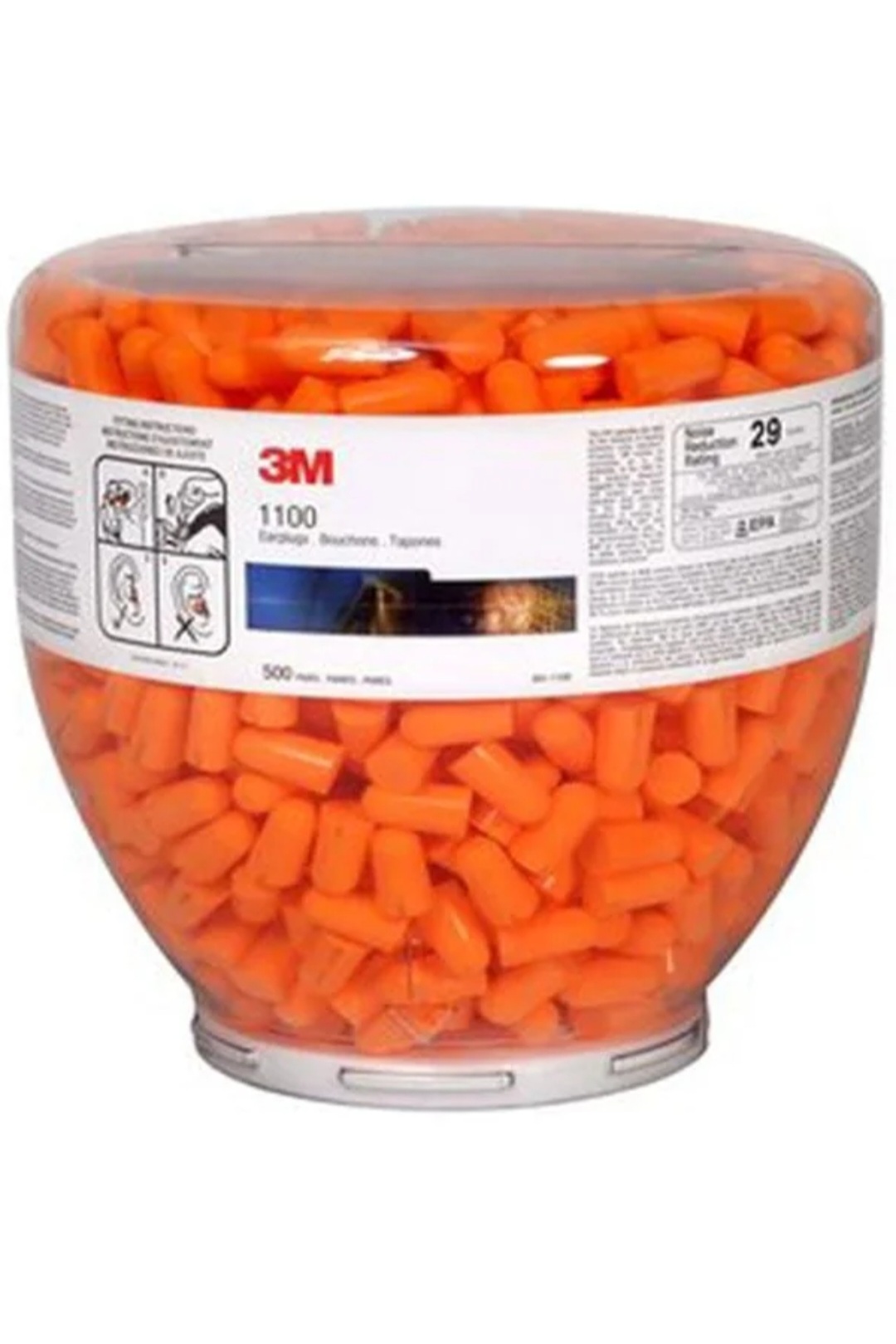 3M 1100B Kulak Tıkacı Refill 500'lü